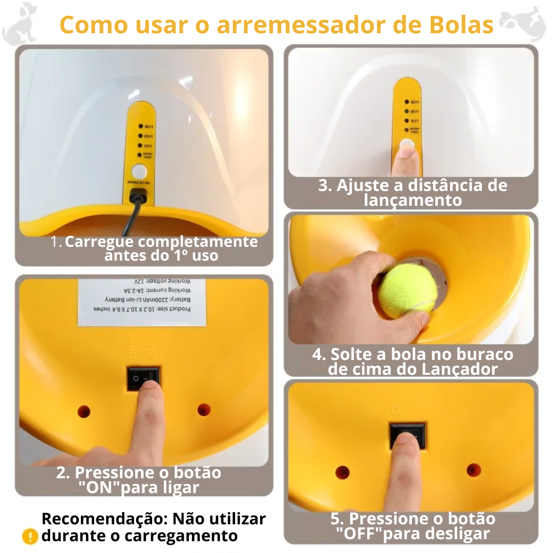 Arremessador Automático De Bolinha Para Cães